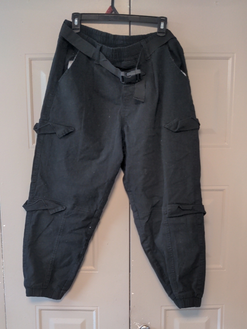 VIP Black Women's Cargo Pants with Webbing Belt